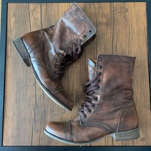 Steve Madden Brown Combat Boots